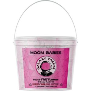 GALAXY TREATS MOON BABIES DELTA  9 GUMMIES BUCKET 100CT/BOX