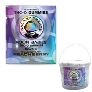 GALAXY TREATS MOON BABIES THC-O GUMMIES BUCKET 100CT/ BOX