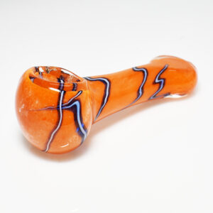 4 INCH GLASS MASHAL CYBER DOTTED DESIGN HAND PIPE ASSORTED (HPC09)