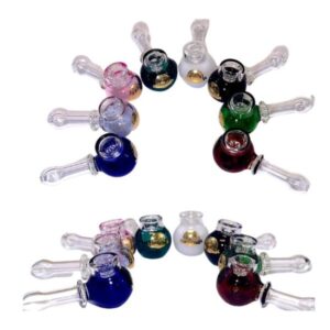 ILLUMINATI 5" WHITE NECK WITH SCREEN DESIGN HAND PIPE