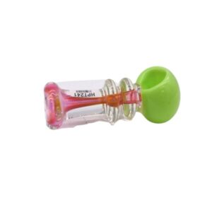 4" DOUBLE RIM GOLD MILKY HEAD HAND PIPE
