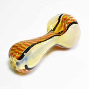 3 INCH GLASS BLEIX FAT ROYAL LIME DESIGN HANDPIPE ASSORTED COLORS "HPV07"
