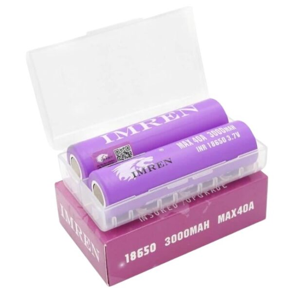 IMREN 3000 mAh 40A PURPLE BATTERY 2CT