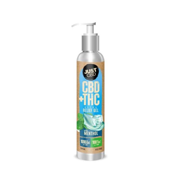 JUST CBD ULTRA RELEIF CBD+THC GEL WITH MENTHOL 1000MG 4OZ