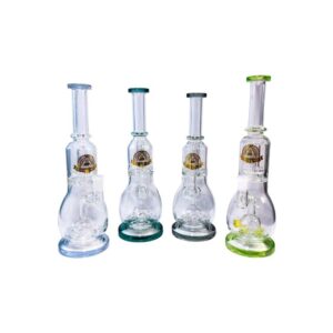 ILLUMINATI GLASS 12" SLIME DOUBLE CHOPPER JET PERC WATER PIPE
