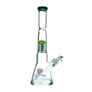 CHILL GLASS HEAVY WATER PIPE WITH SHOWER HEAD & ICE CHAMBER ASSORTED COLORS "JLA34"