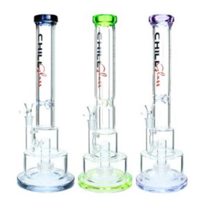CHILL GLASS 14" STRAIGHT BEAKER DESIGN WATER PIPE