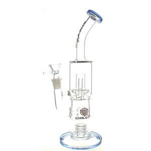 Chill Glass Waterpipe 12 Inch With Diamond Atom Perc Assorted Colors "JLC08"