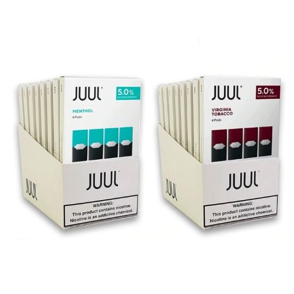 JUUL 5% NICOTINE PODS DISPLAY OF 8PKS (22.4ML) / BOX
