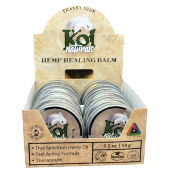 KOI NATURALS HEMP HEALING BALM 150MG 10CT DISPLAY