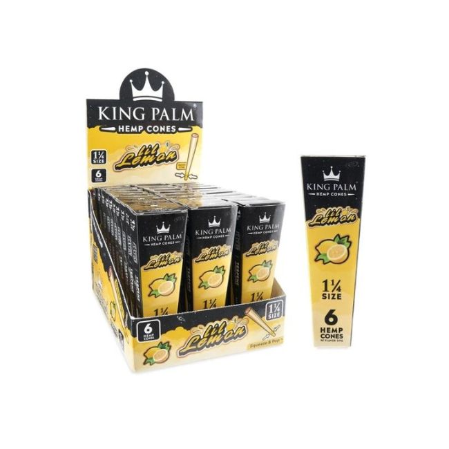 KING PALM 1 1/4 HEMP CONES 6PK 30CT/ BOX - Image 2