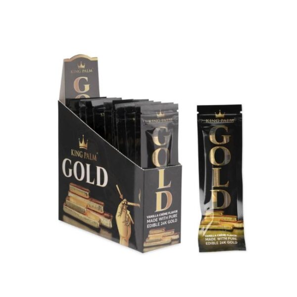 KING PALM GOLD MINI CONES 1PK 15CT/DISPLAY  (VANILLA CREME)