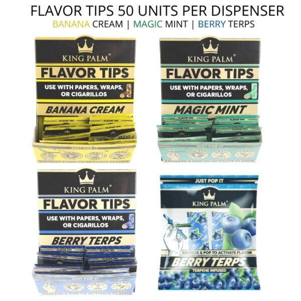 KING PALM FLAVOR TIPS (FILTERS) (2CT / Pack | 50 PACK BOX)