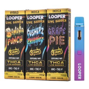 LOOPER LIVE BADDER THCA + HHC + THC-P 3GM DISPO 5CT/ BOX