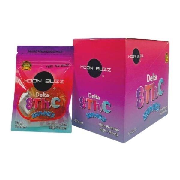 MOON BUZZ DELTA 8 THC 750MG GUMMIES 12CT/ BOX