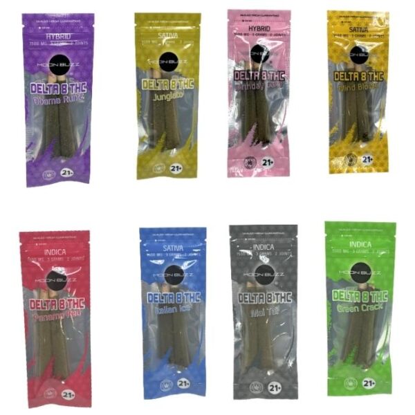MOON BUZZ DELTA 8 THC PRE ROLL 1500MG JOINTS 12CT/ BOX