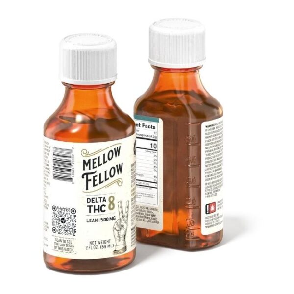 MELLOW FELLOW DELTA 8 THC LEAN 500MG 2OZ LIQUID BOTTLE