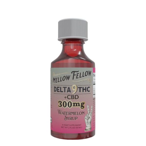 MELLOW FELLOW DELTA 9 + CBD 300MG SYRUP - WATERMELON - 6CT/BOX