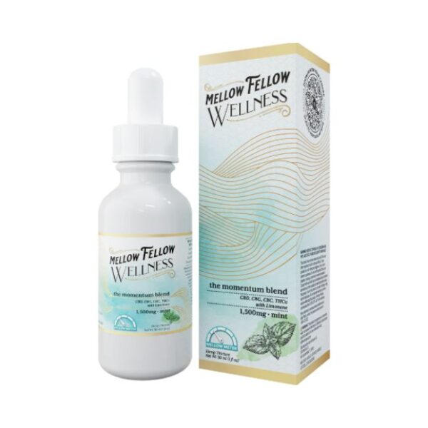 MELLOW FELLOW WELLNESS HIGH POTENCY CBD & H4CBD 1500MG TINCTURE 6CT/ BOX