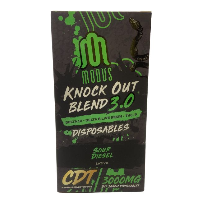 MODUS KO BLEND ( D10+ THC-P+ D8 LIVE RESIN )3G DISPO 5CT/BOX - Image 2