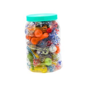 2.5'' REGULAR ASSORTED COLOR HAND PIPE 70CT/ JAR