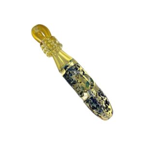 6" TRIPLE RING GOLD FUMED BODY HAND PIPE