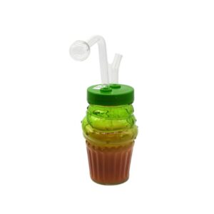 7" JAR DESIGN ASSORTED COLOR GLASS TUBE