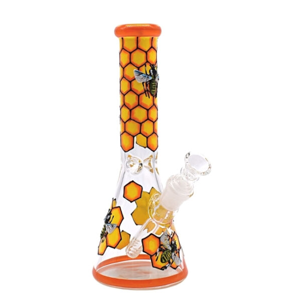 PHOENIX 10" WATER BEAKER HONEY BEE ON THE GLASS