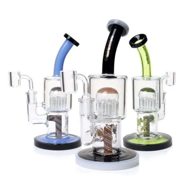 PHOENIX GLASS 8" 8 ARM PERC & DIFUSER PERC HIGH QUALITY WATER PIPE