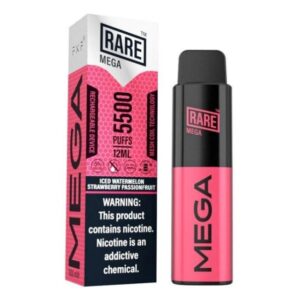 RARE MEGA RECHARGEABLE DISPOSABLE (120ML) 5500 PUFFS 10CT/BOX
