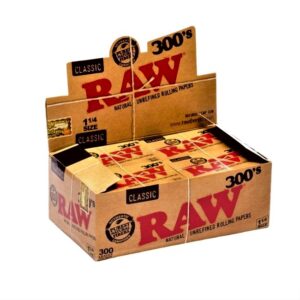 RAW 300'S 1 1/4 PAPER 300 LEAVES PER PACK/40 PER BOX