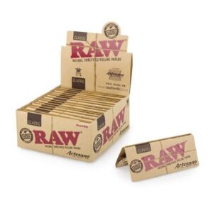 RAW ARTESANO KING SIZE SLIM ROLLING PAPER TRAY PAPERS TIPS 15 PER BOX