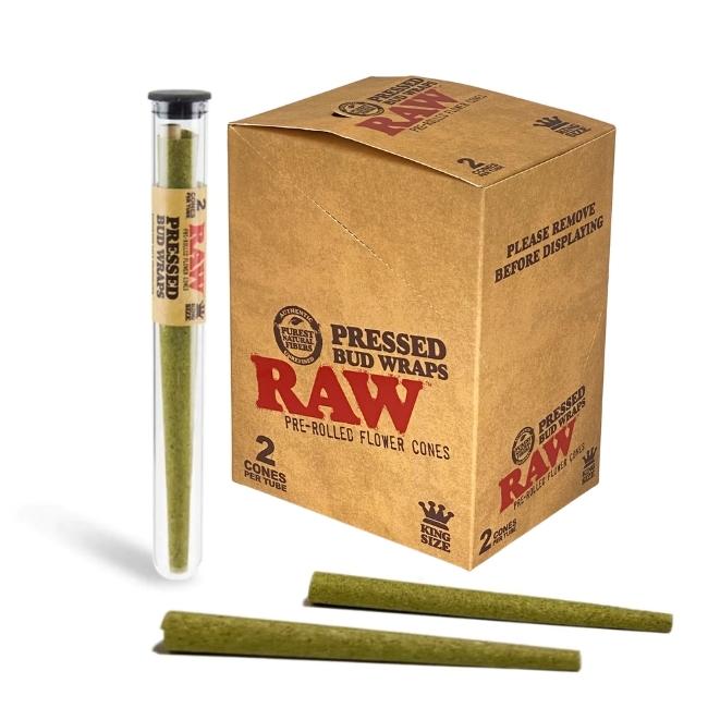 RAW BUD PRESSED WRAPS PRE ROLLED FLOWER CONES - Image 2