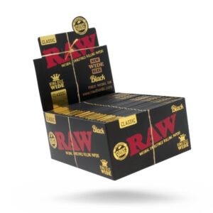 RAW BLACK CLASSIC PAPER 50CT/ BOX (KING SIZE WIDE)