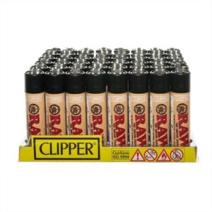 RAW CLIPPER LIGHTER (ASSORTED DESIGNS) 48CT/BOX