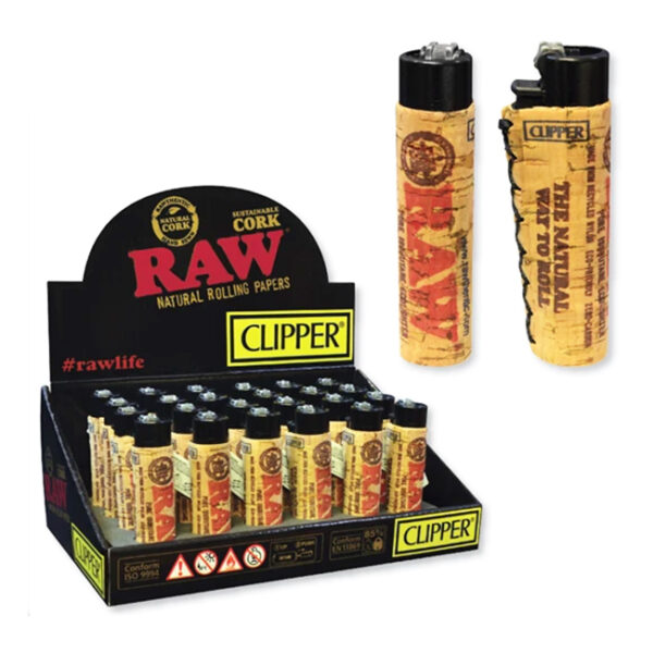 RAW CLIPPER LIGHTER (SUSTAINABLE CORK) 30CT / BOX