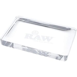 RAW CRYSTAL GLASS ROLLING TRAY