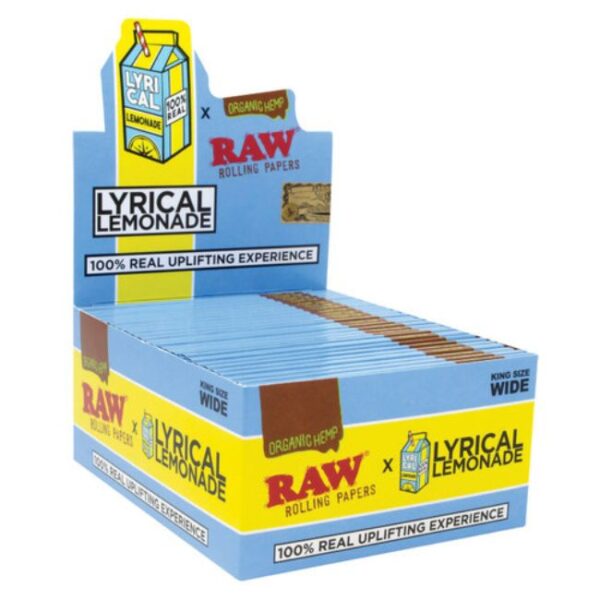 RAW X LYRICAL LEMONADE KING SIZE WIDE ROLLING PAPER 50/BOX