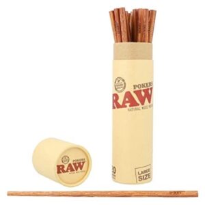 RAW 8.75" NATURAL WOOD POKER 20CT/ BOX