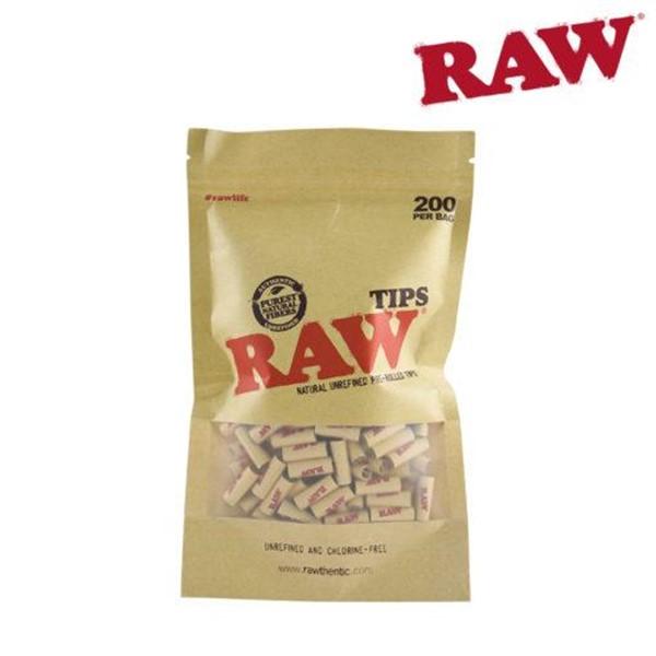 RAW PRE-ROLLED TIPS 200CT/BAG