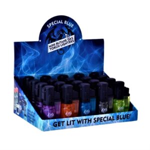 SPECIAL BLUE BULLET CLEAR / PLASTIC (LT106M) LIGHTER 20CT / BOX