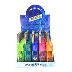 SPECIAL BLUE MINI GAS STANDARD CLEAR TORCH (LT154) 50CT/BOX