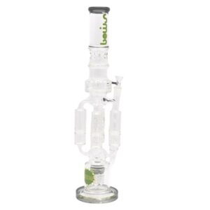 SMOQ GLASS 18" 4 PERC DESIGN WITH ASH CATCHER WATER PIPE