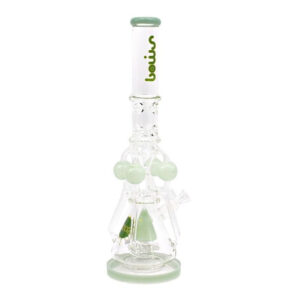 SMOQ GLASS 18" DOUBLE ASH CATCHER WITH CONE DESIGN WATER PIPE