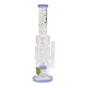 SMOQ GLASS 16" TRIPLE ASH CATCHER DESIGN WATER PIPE