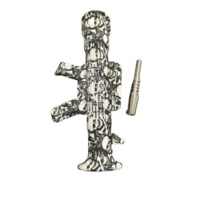 SILICONE 8" AK47 GUN DESIGN NECTAR COLLECTOR