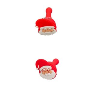 SILICONE 4" MOLIC RED SANTA LIME CART DESIGN HAND PIPE