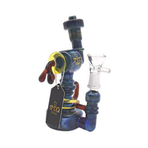 SMOQ 7" 5MM THICK WATER PIPE WITH 14MALE DRY BOWL