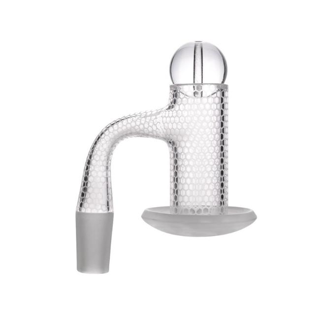 SMOQ GLASS SUN SERIES 14MM 90 DEGREE FULLY WELD ABELLONA QUARTZ BANGER - Image 2