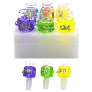 SMOQ GLYCERIN CHLLED GLASS BOWL (ASSORTED COLORS) 12CT/BOX
